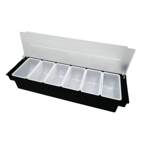 Pizza topping station med 6 rum og l�g