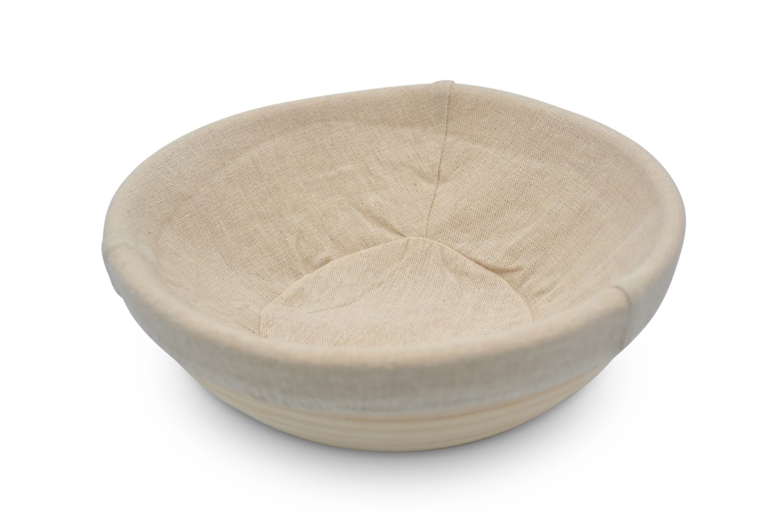 Hævekurv Ø 25 cm i rattan, med aftageligt klæde – Hurtig levering