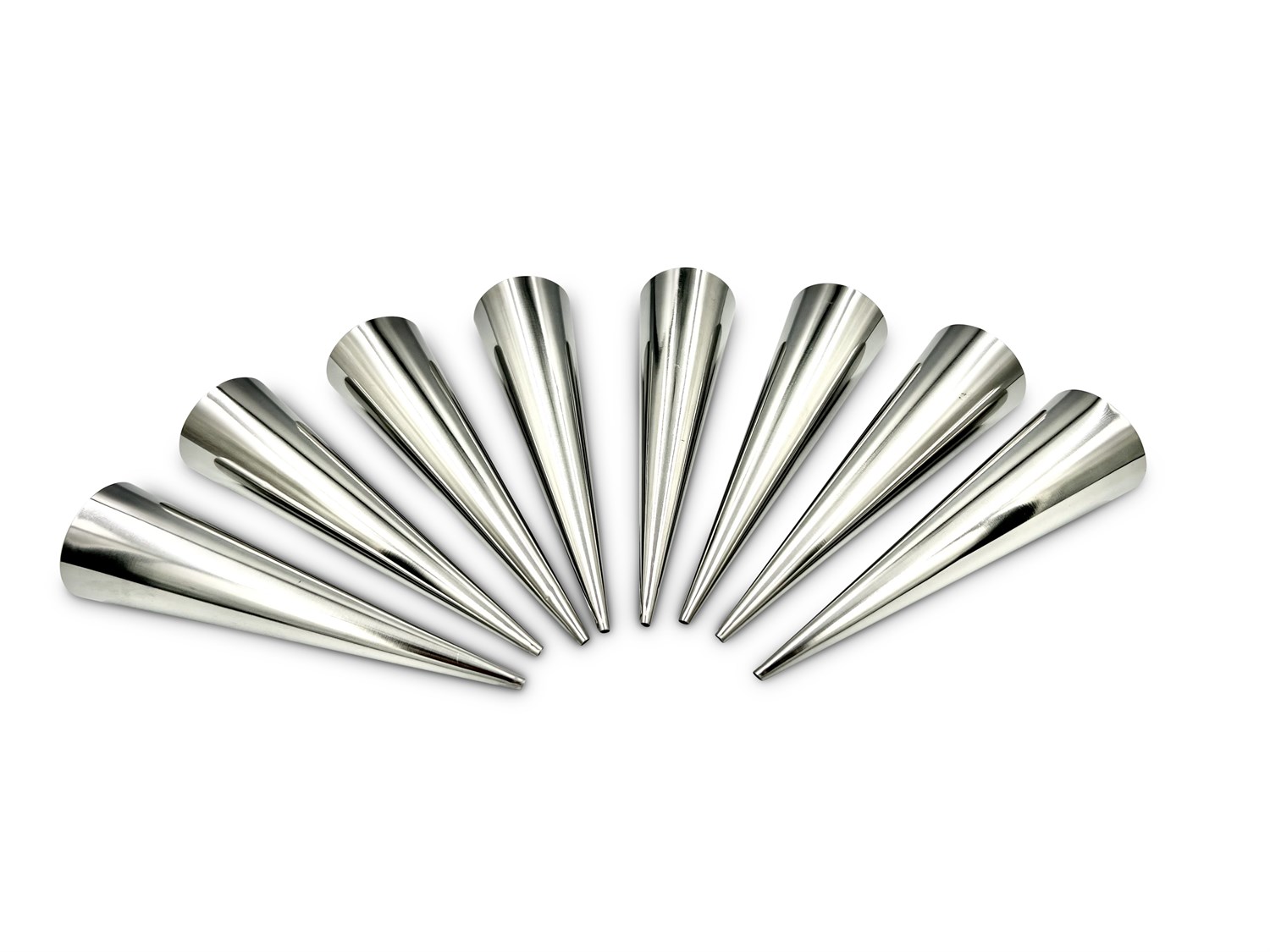 Cannoli kegle / kræmmerhus i metal, 8 stk. – Billig fragt