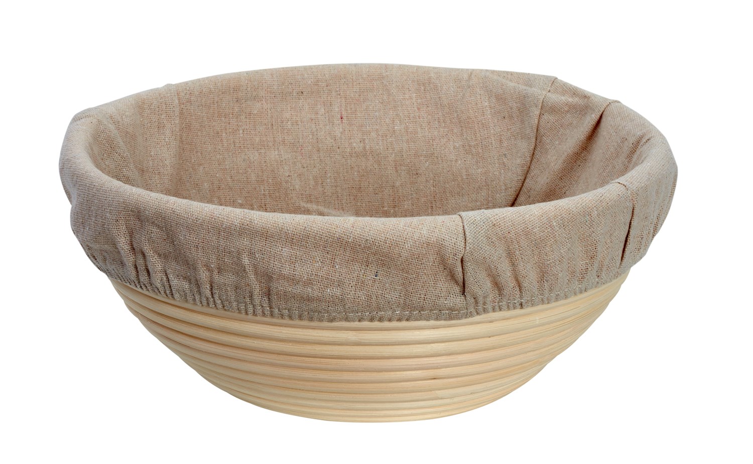 Hævekurv Ø 28 cm i rattan ekstra høj 11 cm., med aftageligt klæde – Billig fragt