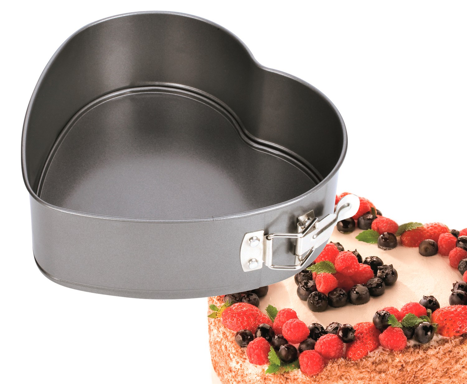 Hjerteformet springform 11 x 11 cm. – Billig fragt