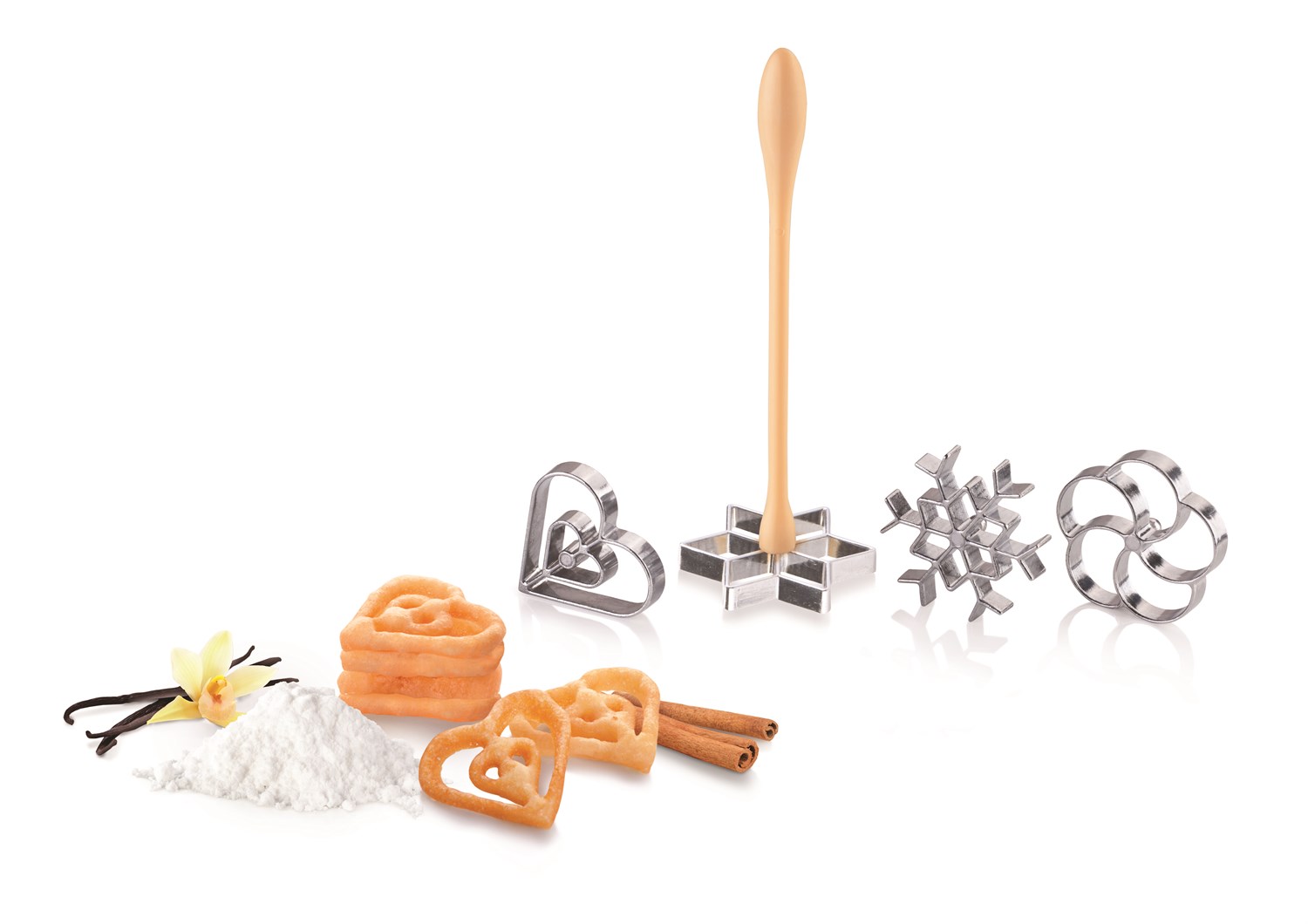 Rosette jern med 4 forskellige forme – Billig fragt