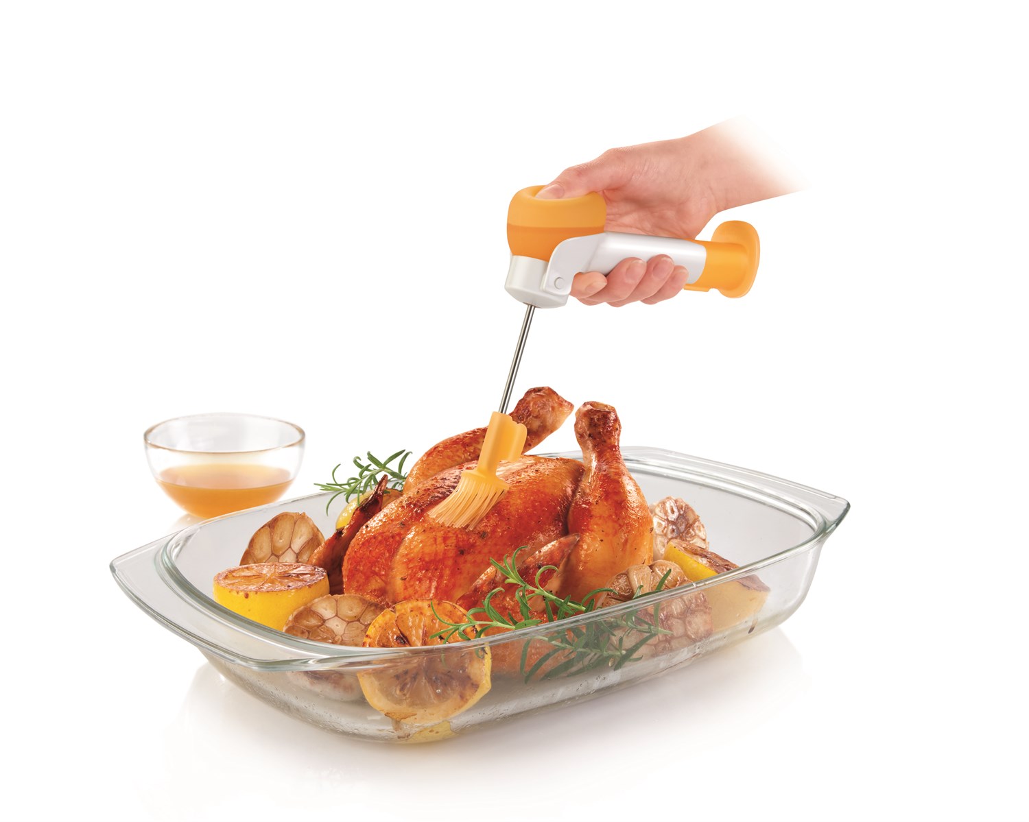 Marinadesprøjte med pensel - Billig fragt