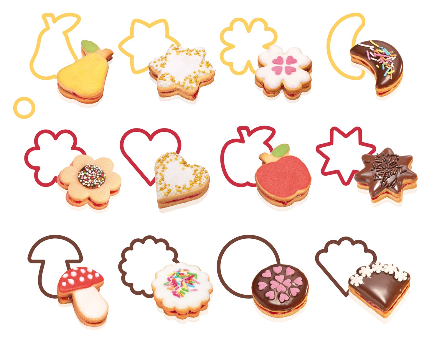 Udstikker forme med 13 søde motiver fra Tescoma – Hurtig levering