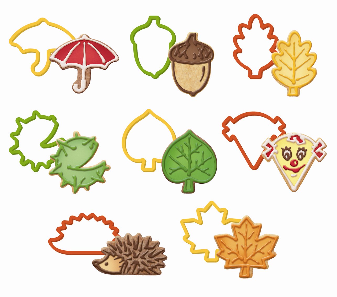 Udstikker forme med 8 søde efterårsmotiver fra Tescoma – Hurtig levering