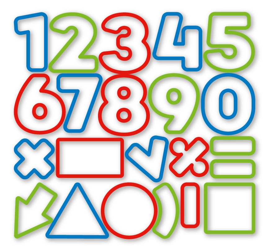 Talrækken og regnetegn som udstikker – Hurtig levering