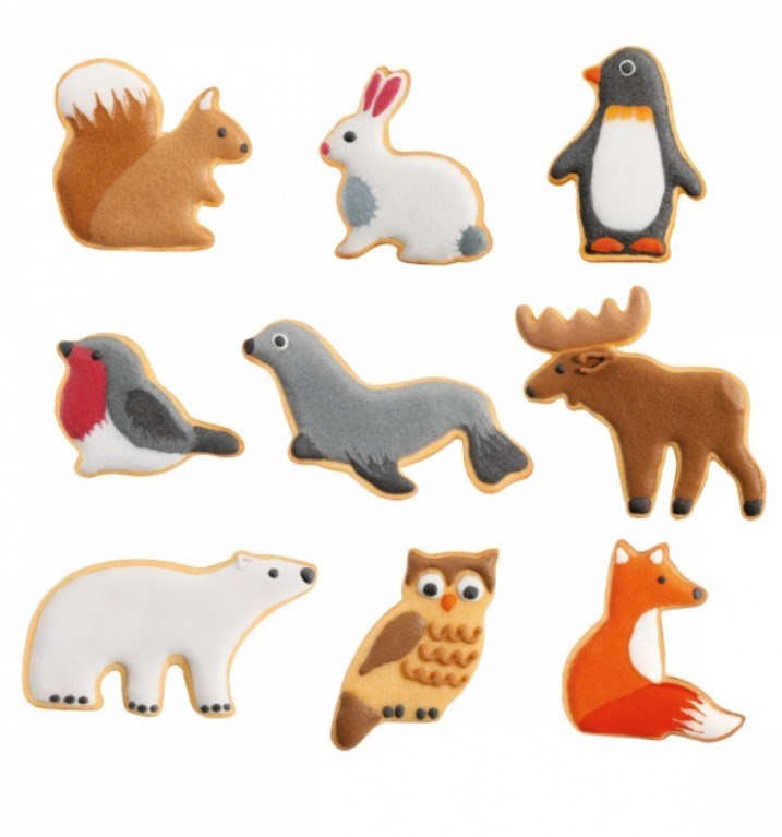 Udstikker sæt med 9 forskellige vilde dyr – Billig fragt