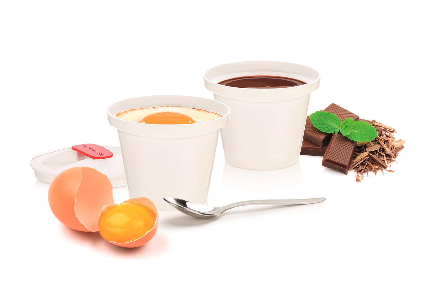 Skåle til fremstilling af blødkogte æg eller muffins i microbølgeovn, 2 stk. - Billig fragt