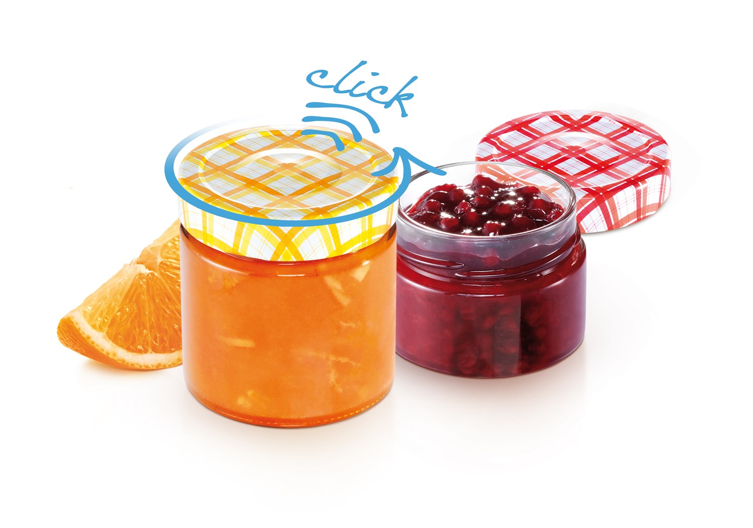 Patent glas med låg til marmelade, henkogning eller lignende, 125 ml, 6 stk. - Billig fragt