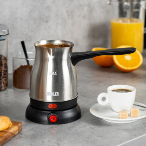 Elektrisk tyrkisk kaffekande i rustfrit st�l fra M�hler