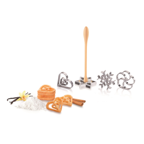 Rosette jern med 4 forskellige forme