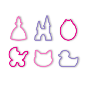 Udstikker forme med 6 s�de  motiver til piger