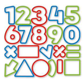 Talr�kken og regnetegn som udstikker