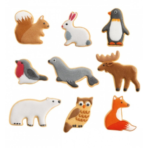 Udstikker s�t med 9 forskellige vilde dyr 