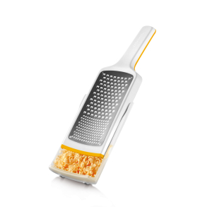 Rivejern som river fint med smart opsamler og beskyttelse fra Tescoma