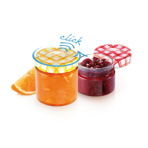 Patent glas med l�g til marmelade, henkogning eller lignende, 125 ml, 6 stk.