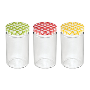 Patent glas med l�g til marmelade, henkogning eller lignende, 400 ml, 3 stk.