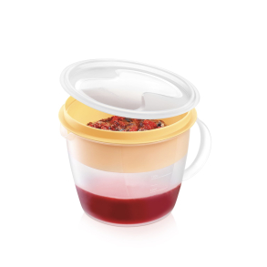 Fintmasket sigte med kande til fremstilling af frugt saft og frugt eller krydder sirup fra Tescoma