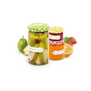 Etiketter til patent glas med l�g, s�t med 24 stk. 