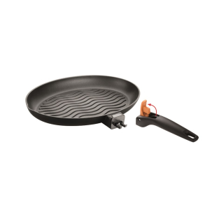 Grillpande oval 35  x 26 cm. med aftageligt h�ndtag