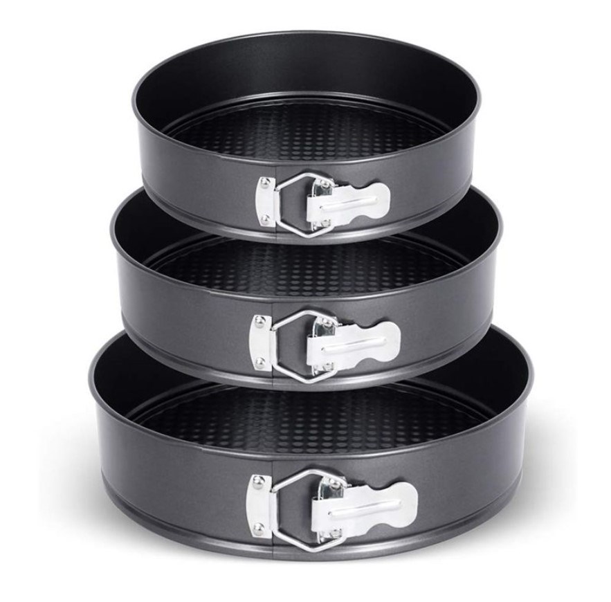 Rund springform sæt med non-stick belægning – Ø 20 cm, 24 cm, 26 cm – Billig fragt